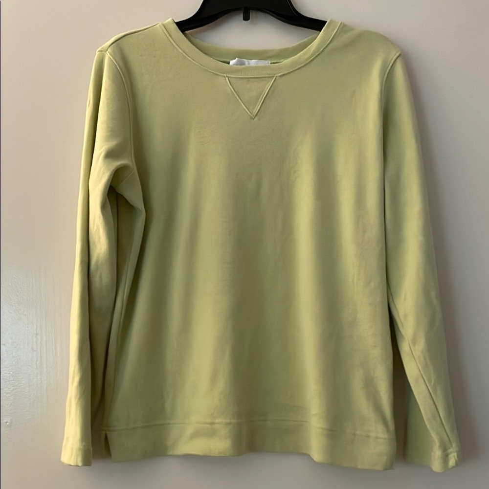 3 for $25! Sport Savvy Lemon Yellow Long Sleeve‎ Cotton Sweatshirt, size small